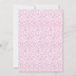 Cartão De Agradecimento William Morris Alphabet Willow Bough Pink