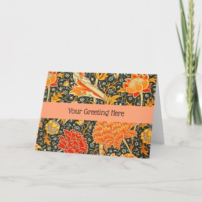 Cartão De Agradecimento William Morris Cray Wallpaper Pattern (Frente)