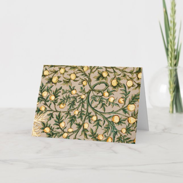Cartão De Agradecimento William Morris Floral Fruta Garden Flower Classic (Frente)