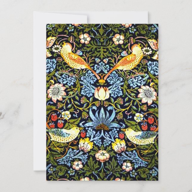 Cartão De Agradecimento William Morris - Ladrão de Morango,  (Frente)