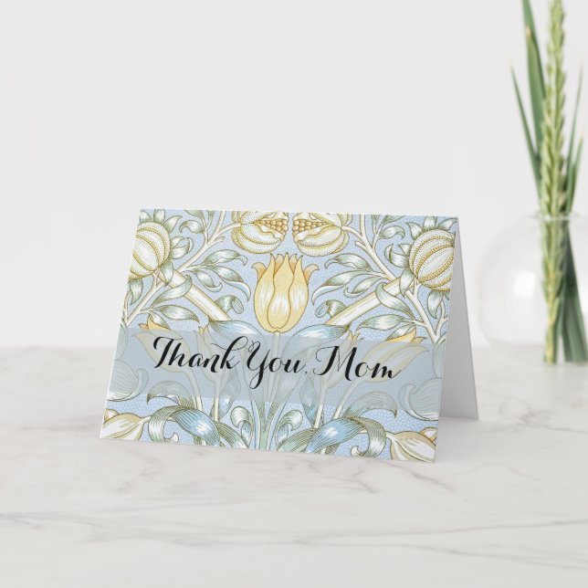 Cartão De Agradecimento William Morris Lily e Pomegranato Flor Padrão (Frente)