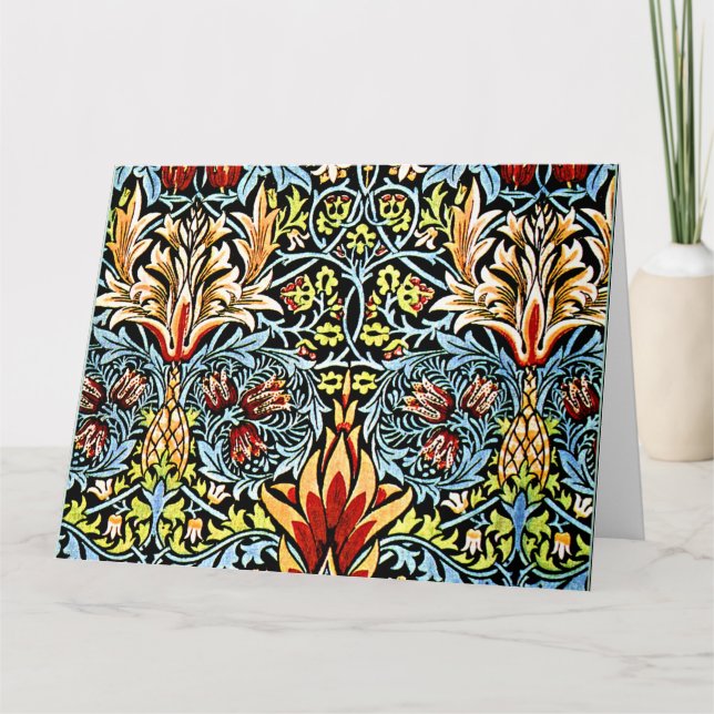 Cartão De Agradecimento William Morris - Snakeshead (Frente)