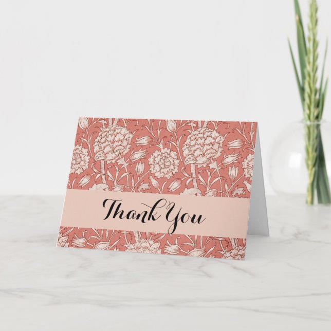 Cartão De Agradecimento William Morris Wild Tulip Clássico Design vitorian (Frente)