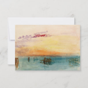 Cartão De Agradecimento William Turner - A Lagoa perto de Veneza ao Pôr-do