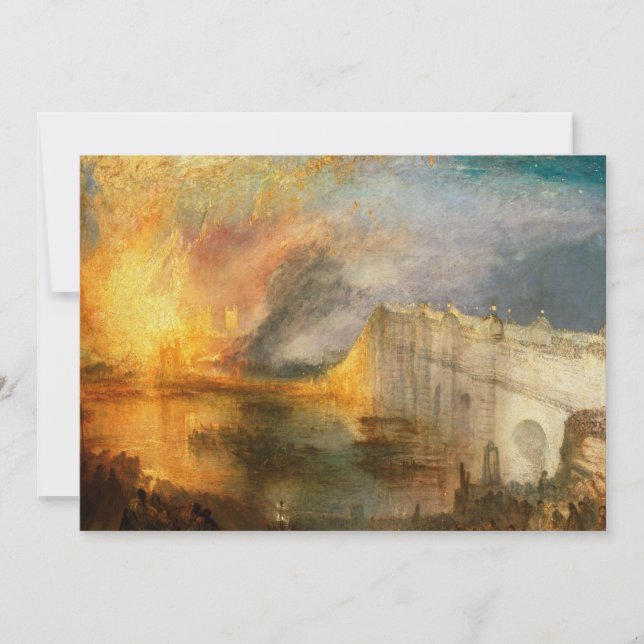 Cartão De Agradecimento William Turner - A Queima do Parlamento (Frente)