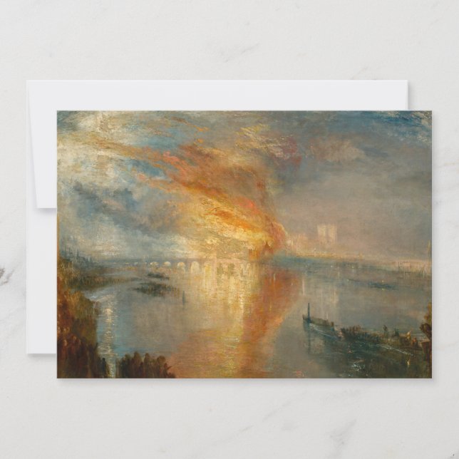 Cartão De Agradecimento William Turner - The Burning of the Parliament (Frente)