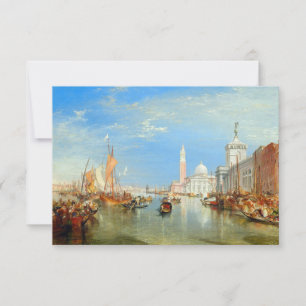 Cartão De Agradecimento William Turner - Veneza, Dogana & San Giorgio
