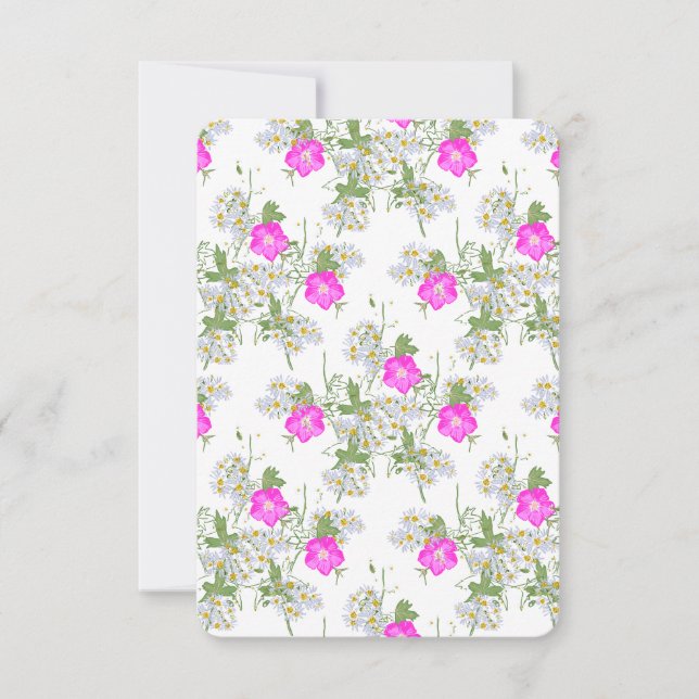 Cartão De Agradecimento Winecups and Asters - Peak Summer - Thank You Card (Frente)