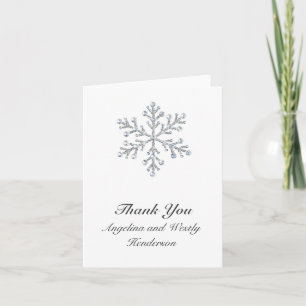Cartão De Agradecimento Winter Snowflake Thank You Card