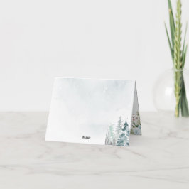 Cartão De Agradecimento Winter wonderland Gingerbread Baby Shower