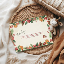 Cartão De Agradecimento Winter Woodland Baby Shower