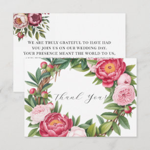 Cartão De Agradecimento Winterberry Primrose Casamento Floral