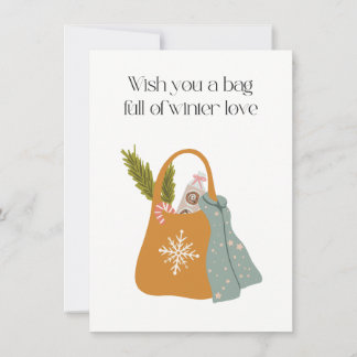 Cartão De Agradecimento Wish you a bag full of winter love