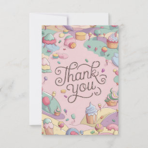Cartão de agradecimento Wishes Kids Candyland