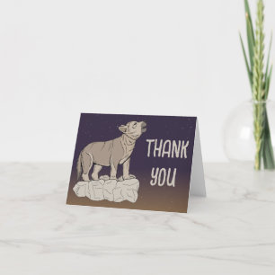 Cartão De Agradecimento Wolf Pup Howling