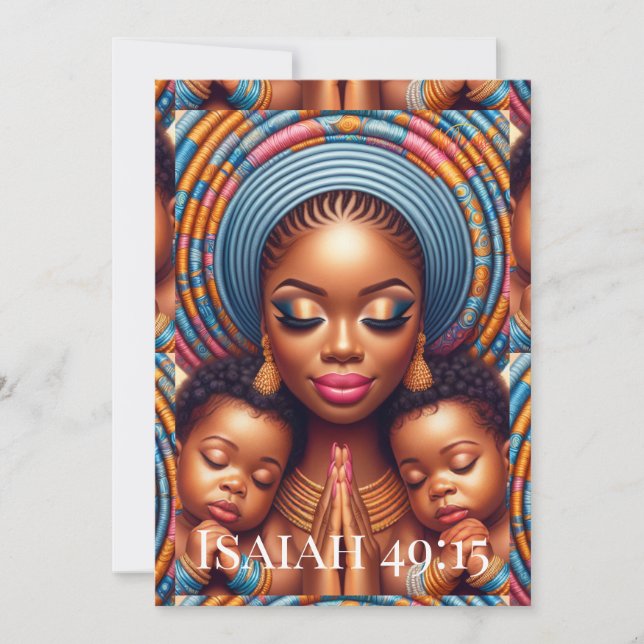 Cartão De Agradecimento Women and child Isaiah 49:15: (Frente)