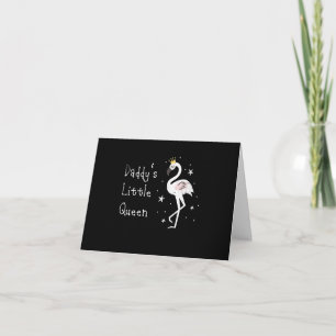 Cartão De Agradecimento Womens Daddys Little Queen Cute Flamingo
