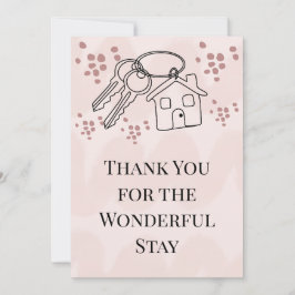 Cartão De Agradecimento Wonderful Stay at Beach House Custom Host Card 