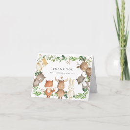 Cartão De Agradecimento Woodland Animals Baby Shower Thank You Card