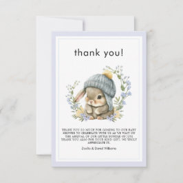 Cartão De Agradecimento Woodland Baby Gender Neutral Thank You Card