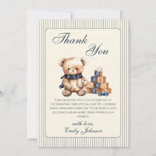 Cartão de Agradecimento Woodland Bear Grandmillenn
