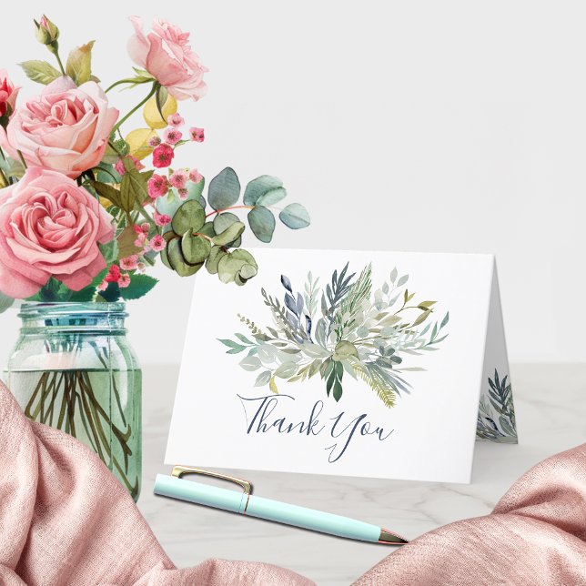 Cartão De Agradecimento Woodland Foliage Obrigado (Criador carregado)