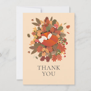 Cartão De Agradecimento Woodland Fox Cub Obrigado