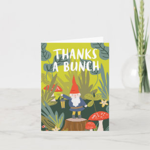 Cartão De Agradecimento Woodland Gnome Thank You Card