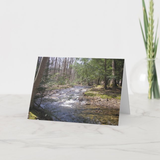 Cartão De Agradecimento "Woodland Stream II" (Frente)