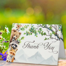 Woodland Wildlife Baby Shower Greeting 