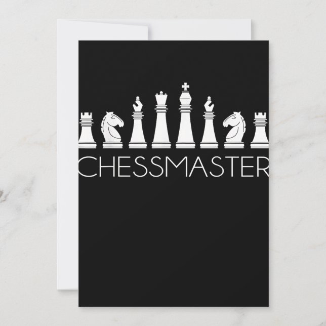 Cartão De Agradecimento Xadrez - Chessmaster (Frente)