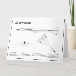 Cartão De Agradecimento XB-70 Valkyrie - Planos de avião Blueprint BD