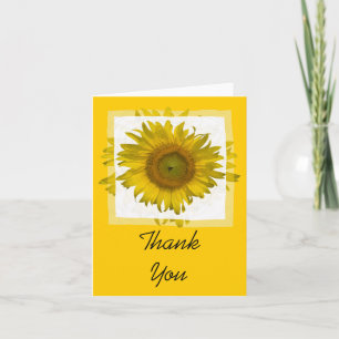 Cartão De Agradecimento Yellow Sunflower Thank You
