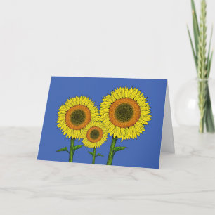 Cartão De Agradecimento Yellow Sunflower Thank You Card