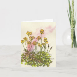 Cartão De Agradecimento Yellow Wild Poppy Greeting Card