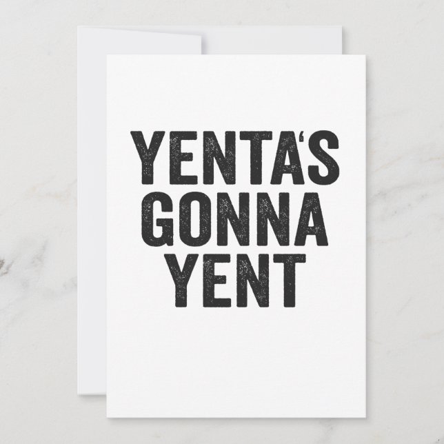 Cartão De Agradecimento Yenta's Gonna Yent Funny Jewish Hanukkah Holiday (Frente)