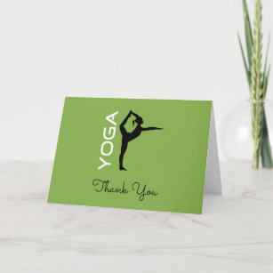 Cartão De Agradecimento Yoga Teacher Apreciação Yoga Pose Silhouette