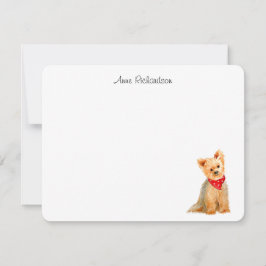 Cartão De Agradecimento Yorkie personalizado plano