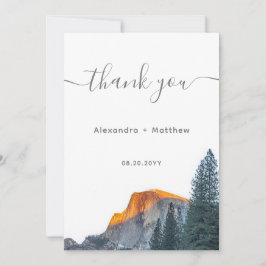 Cartão De Agradecimento Yosemite Half Dome Sunset Wedset Wedset Casamento
