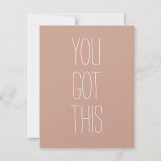 Cartão De Agradecimento You Got This Greeting Card Minimal Simple Gift