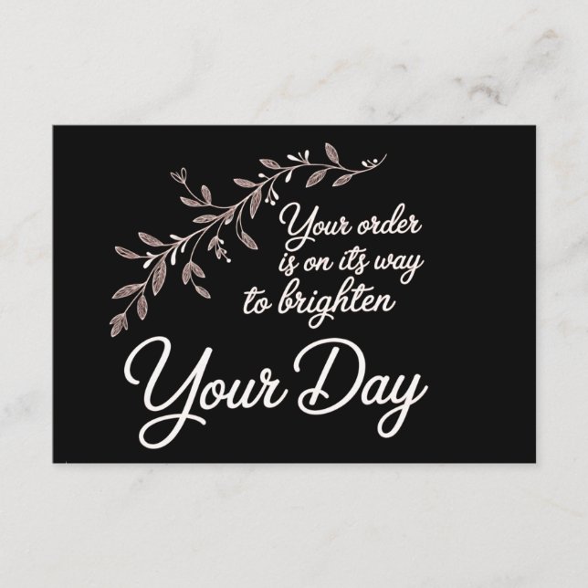 Cartão De Agradecimento Your Order is On Its Way Flat Thank You Card (Frente)