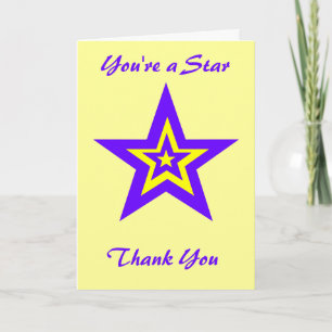 Cartão De Agradecimento You're a Star, Thank You