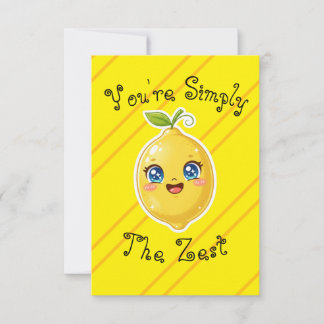 Cartão De Agradecimento You're Simply The Zest Food Pun Thank You Card