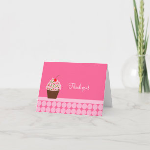 Cartão De Agradecimento Yummy Cupcake Folded Thank you notes