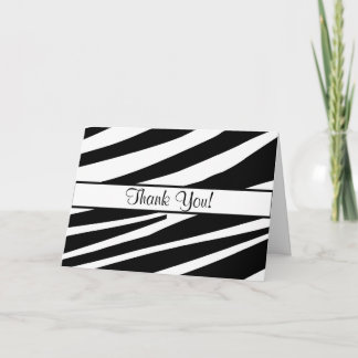 Cartão De Agradecimento Zebra Stripes Todas Ocasiões Obrigado Nota