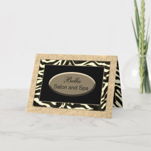 Cartão De Agradecimento zebra strips gold e black Chic Business Obrigado