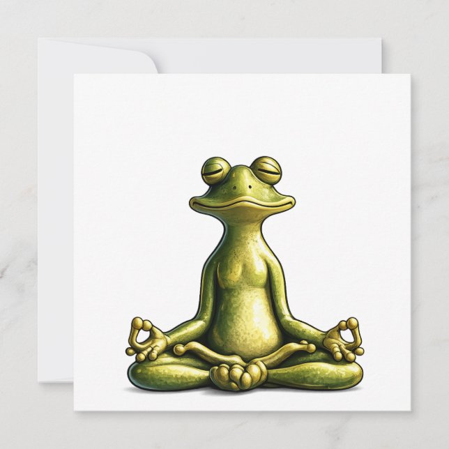 Cartão De Agradecimento Zen Frog (Frente)