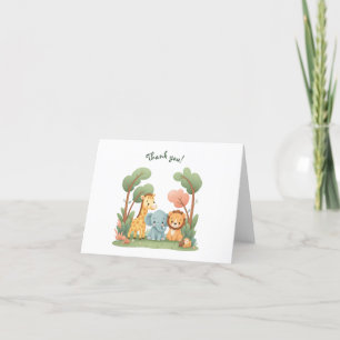 Cartão De Agradecimento Zoo Birthday