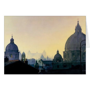 Cartão De "aguarela da arquitectura da cidade sete