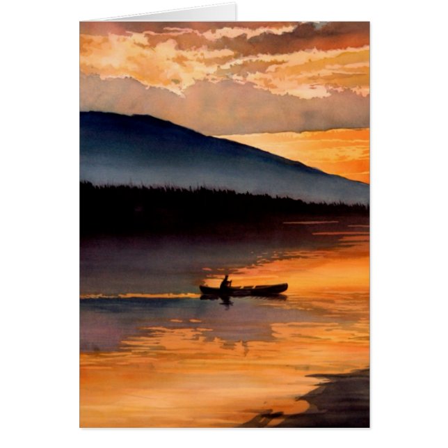 Cartão De "aguarela da paisagem da passagem Yukon" (Frente)